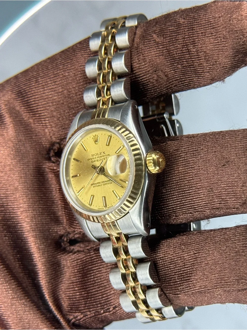 Rolex 69173 Two-Tone Ladies Datejust Champagne Dial Watch